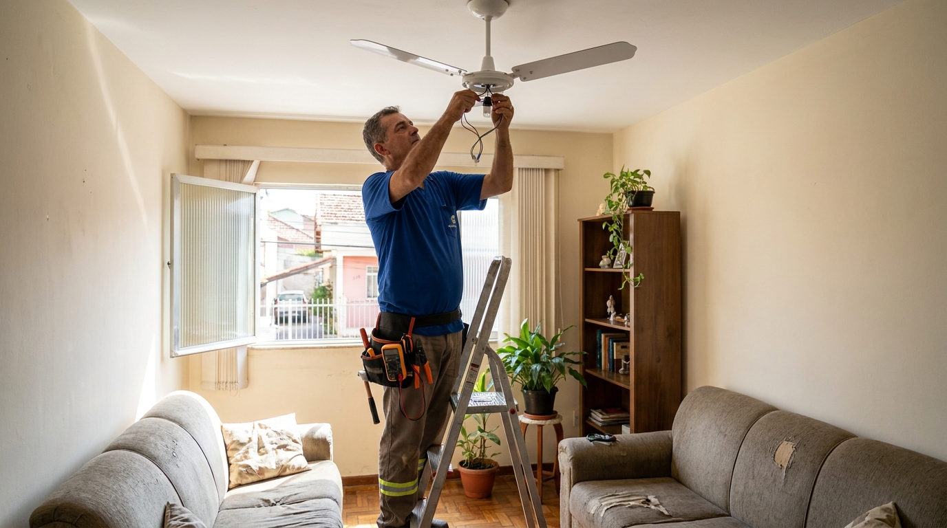 Montagem de Ventilador em Goiânia‑GO